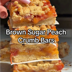 Brown Sugar Peach Crumb Bars