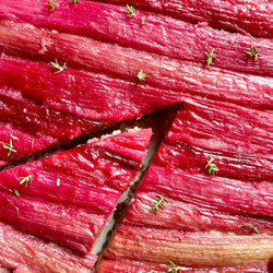 Gâteau Renversé Rhubarbe &amp; Fraise
