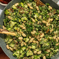 Chopped Broccoli Pesto White Bean Salad