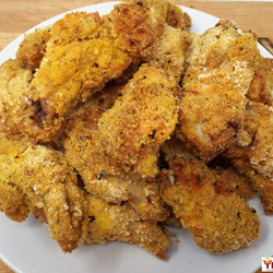 Baked Crunchy Cornmeal Chicken Wings