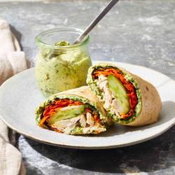 Cucumber-chicken Green Goddess Wrap