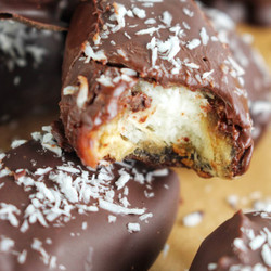 Coconut Cream Stuffed Dates Dipped In Chocolate