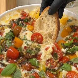 Cheesy Baked Bruschetta Dip