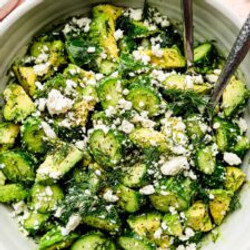10-minute Cucumber Avocado Salad With Dill &amp; Feta
