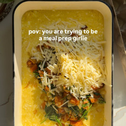 Cheese And Sweet Potato Meal Prep Egg Bake