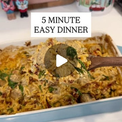 Creamy Meatball Orzo Bake