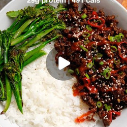 Firecracker Crispy Beef Rice Bowl