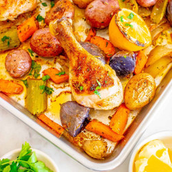 Sheet Pan Chicken Drumsticks &amp; Vegetables