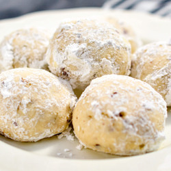 Buttery Pecan Snowball Cookies
