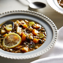 Greek Lentil and Spinach Soup With Lemon