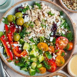 Greek Chicken Quinoa Salad Bowls