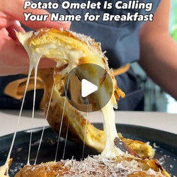 Cacio E Pepe Shaved Potato Omelet