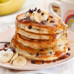 Fluffy Chocolate Chip Pancakes