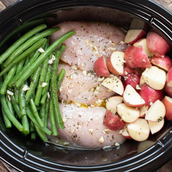 Crockpot Chicken, Potatoes And Green Beans Recipe