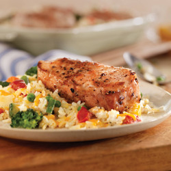 Easy Cheesy Pork Chop And Rice Casserole