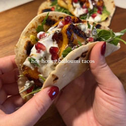 Hot Honey Halloumi Tacos
