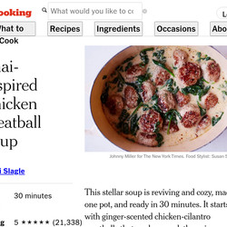 Thai-inspired Chicken Meatball Soup
