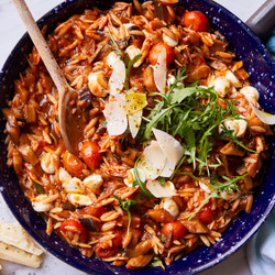 Aubergine Parmigiana Orzo