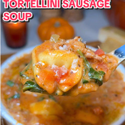 Creamy, Spicy Tortellini And Sausage Soup