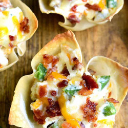 Jalapeno Popper Wonton Cups