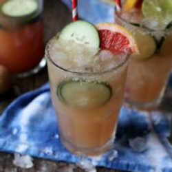 Grapefruit Margaritas With A Hint Of Cucumber