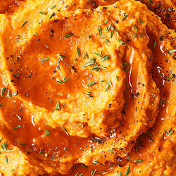 Hot Honey Mashed Sweet Potatoes
