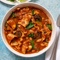 Easy Vegan Lasagna Soup