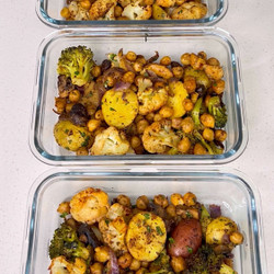 Roasted Vegetables With Crispy Chickpeas And Creamy Yogurt Sauce