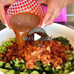 Crispy Rice Salad With Teriyaki Salmon