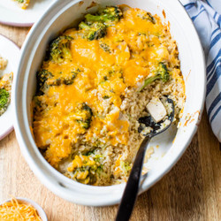 Chickpea Broccoli Rice Casserole