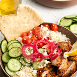 Easy Hummus Chicken Bowls