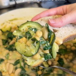 Courgette And Basil Beans