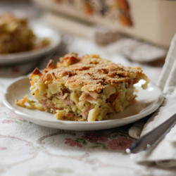Austrian Schinkenfleckerl (baked Ham Pasta)