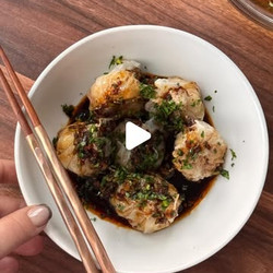Chicken &amp; Spring Onion Rice Paper Dumplings