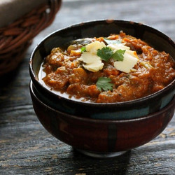 Black Eyed Pea Pumpkin Chard Chili