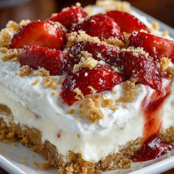 No Bake Strawberry Shortcake Dessert