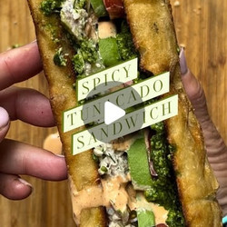Homemade Spicy Tunacado Sandwich