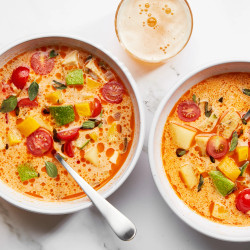 Sonoran-style Potato, Cheese, And Tomato Soup