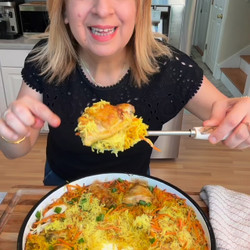 Amba Chicken and Rice אורז ועוף ברוטב עמבה