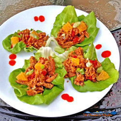 Orange Ginger Chicken Lettuce Wraps