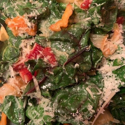 Rainbow Chard With Pine Nuts, Parmesan, And Basil - Nope