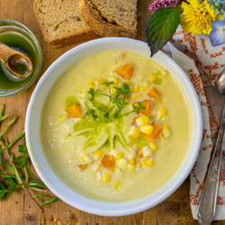 Easy Corn Chowder With Butternut Squash - No Cream