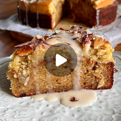 Brown Butter Almond Croissant Banana Cake