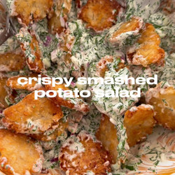 Crispy Smashed Potato Salad W/ Tater Tots/potato Gems