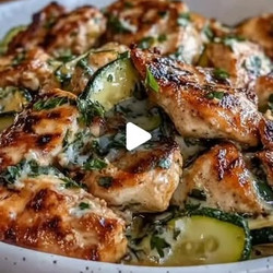 Lemon Garlic Chicken And Zucchini Skillet