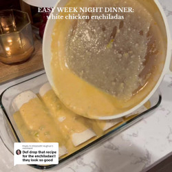 Easy White Chicken Enchiladas