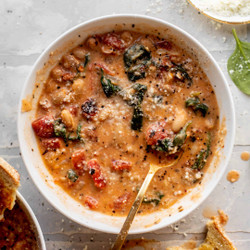 Fire Roasted Parmesan &amp; White Bean Soup