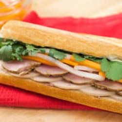Banh Mi Sandwich With Lemongrass Pork