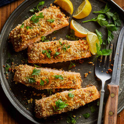 Walnut-rosemary Crusted Salmon