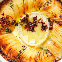 Brie And Bacon Domino Potato Bake Recipe